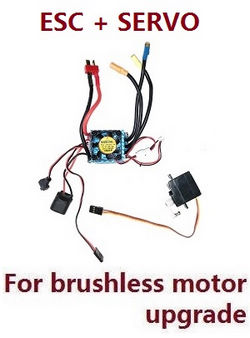 Shcong Wltoys XK 144002 RC Car accessories list spare parts upgrade to brushless motor kit D (ESC + SERVO) - Click Image to Close