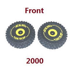 Shcong Wltoys XK 144010 RC Car accessories list spare parts front small tire 2pcs 2000 Yellow