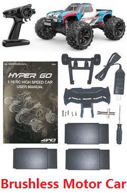MJX Hyper Go 16208 Brushless Motor RC Car with 3 battery(2S) RTR