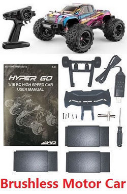 MJX Hyper Go 16209 Brushless Motor RC Car with 3 battery(2S) RTR