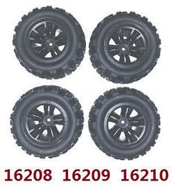 MJX Hyper Go 16208 16209 16210 tires 4pcs 16300B - Click Image to Close