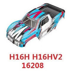 MJX Hyper Go H16 V1 V2 V3 H16H H16HV2 car shell and frame module (Red-Blue)