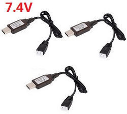 MJX Hyper Go 16207 16208 16209 16210 USB charger wire (2S 7.4V) 3pcs