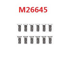 MJX Hyper Go 16207 16208 16209 16210 countersunk flat tail screw 12pcs M26645 - Click Image to Close
