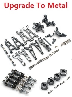 MJX Hyper Go H16 V1 V2 V3 H16H H16E H16P H16HV2 H16EV2 H16PV2 upgrade to metal 11-In-One parts group kit (Gray)