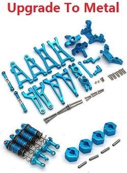 MJX Hyper Go H16 V1 V2 V3 H16H H16E H16P H16HV2 H16EV2 H16PV2 upgrade to metal 11-In-One parts group kit (Blue)