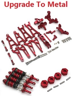 MJX Hyper Go 16207 16208 16209 16210 upgrade to metal 11-In-One parts group kit (Red)