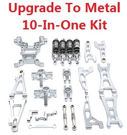 MJX Hyper Go H16 H16H H16E H16P V1 V2 V3 upgrade to metal 10-In-One parts group kit (Silver)