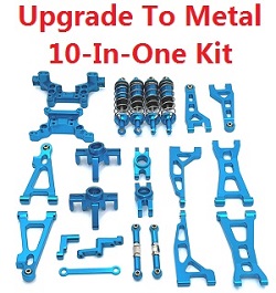MJX Hyper Go H16 H16H H16E H16P V1 V2 V3 upgrade to metal 10-In-One parts group kit (Blue)