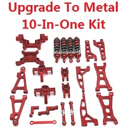 MJX Hyper Go H16 H16H H16E H16P V1 V2 V3 upgrade to metal 10-In-One parts group kit (Red)