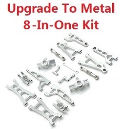 MJX Hyper Go H16 H16H H16E H16P V1 V2 V3 upgrade to metal 8-In-One parts group kit (Silver)