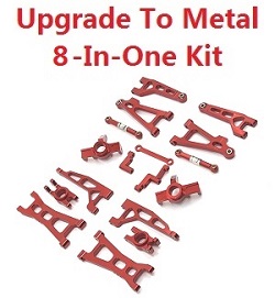 MJX Hyper Go H16 H16H H16E H16P V1 V2 V3 upgrade to metal 8-In-One parts group kit (Red)