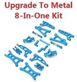 MJX Hyper Go H16 H16H H16E H16P V1 V2 V3 upgrade to metal 8-In-One parts group kit (Blue)