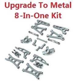 MJX Hyper Go H16 H16H H16E H16P V1 V2 V3 upgrade to metal 8-In-One parts group kit (Titanium color)