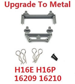 MJX Hyper Go H16 V1 V2 V3 H16E H16P H16EV2 H16PV2 upgrade to metal car shell holder Titanium color - Click Image to Close