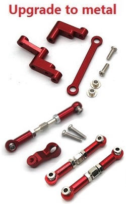 MJX Hyper Go 16207 16208 16209 16210 steering group upgrade to metal (Red) - Click Image to Close