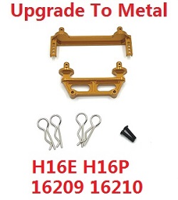 MJX Hyper Go H16 V1 V2 V3 H16E H16P H16EV2 H16PV2 upgrade to metal car shell holder Gold - Click Image to Close