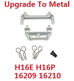 MJX Hyper Go H16 V1 V2 V3 H16E H16P H16EV2 H16PV2 upgrade to metal car shell holder Silver - Click Image to Close