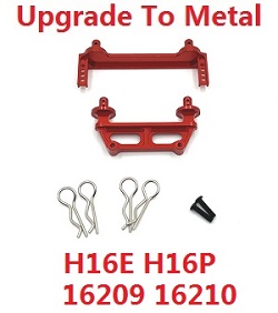 MJX Hyper Go H16 V1 V2 V3 H16E H16P H16EV2 H16PV2 upgrade to metal car shell holder Red - Click Image to Close
