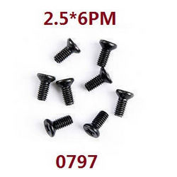 Shcong Wltoys WL XK WL-Model 16800 Excavator accessories list spare parts screws set 2.5*6PM 0797