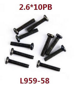 Shcong Wltoys WL XK WL-Model 16800 Excavator accessories list spare parts screws set 2.6*10PB L959-58 - Click Image to Close