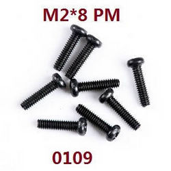 Shcong Wltoys WL XK WL-Model 16800 Excavator accessories list spare parts screws set M2*8PM 0109 - Click Image to Close