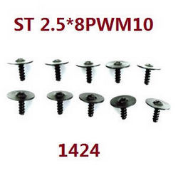 Shcong Wltoys WL XK WL-Model 16800 Excavator accessories list spare parts screws set ST2.5*8PWM10 1424 - Click Image to Close