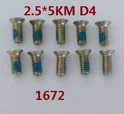 Shcong Wltoys WL XK WL-Model 16800 Excavator accessories list spare parts screws set 2.5*5KM D4 1672 - Click Image to Close