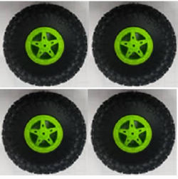 Shcong Wltoys 18428-B RC Car accessories list spare parts tires 4pcs (Green)