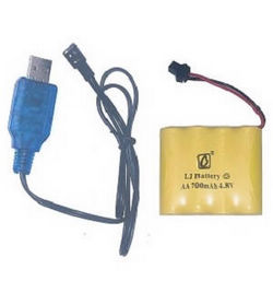 Shcong Wltoys 18428-B RC Car accessories list spare parts 4.8V 700mAh battery with USB charger wire
