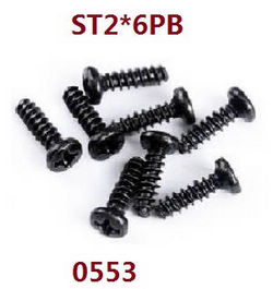 Shcong Wltoys 18428-B RC Car accessories list spare parts round head screws ST2*6PB 8pcs 0553
