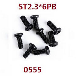 Shcong Wltoys 18428-B RC Car accessories list spare parts round head screws ST2.3*6PB 8pcs 0555