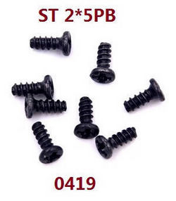 Shcong Wltoys 18428 18429 RC Car accessories list spare parts screws ST2*5PB 0419 - Click Image to Close