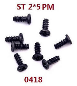 Shcong Wltoys 18428 18429 RC Car accessories list spare parts screws ST2*5PM 0418 - Click Image to Close