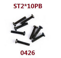 Shcong Wltoys 18428 18429 RC Car accessories list spare parts screws ST2*10PB 0426 - Click Image to Close