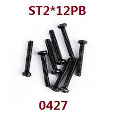 Shcong Wltoys 18428 18429 RC Car accessories list spare parts screws ST2*12PB 0427 - Click Image to Close
