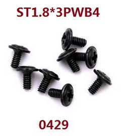 Shcong Wltoys 18428 18429 RC Car accessories list spare parts screws ST1.8*3PWB4 0429 - Click Image to Close