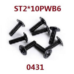 Shcong Wltoys 18428 18429 RC Car accessories list spare parts screws ST2*10PWB6 0431 - Click Image to Close