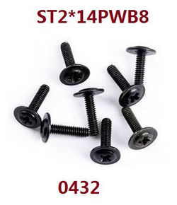 Shcong Wltoys 18428 18429 RC Car accessories list spare parts screws ST2*14PWB8 0432 - Click Image to Close