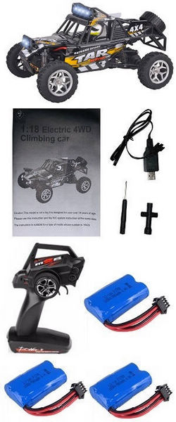 Shcong Wltoys 18428 RC Car with 3 battery RTR Black
