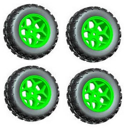Shcong Wltoys 18428 18429 RC Car accessories list spare parts tires 4pcs Green
