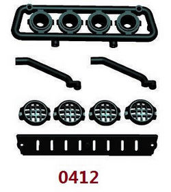 Shcong Wltoys 18428 18429 RC Car accessories list spare parts upper LED cover set 0412