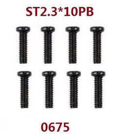 Shcong Wltoys 18628 18629 RC Car accessories list spare parts screws ST2.3*10PB 0675 - Click Image to Close