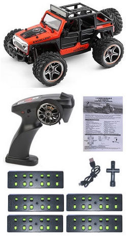 Shcong Wltoys XK 22201 RC Car with 5 battery RTR Red