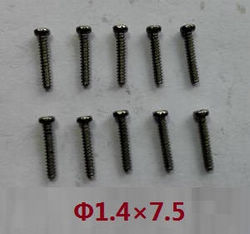 Shcong Wltoys 24438 24438B RC Car accessories list spare parts screws 1.4*7.5 10pcs