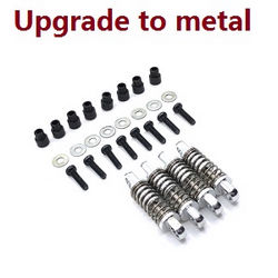 Shcong Wltoys K969 K979 K989 K999 P929 P939 RC Car accessories list spare parts shock absorber (Silver Metal) 4pcs - Click Image to Close