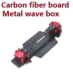 Shcong Wltoys K969 K979 K989 K999 P929 P939 RC Car accessories list spare parts carbon fibre board + metal wave box (Red)