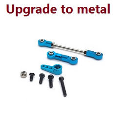 Shcong Wltoys XK 284131 RC Car accessories list spare parts steering rod + servo rod + servo arm (Metal Blue)