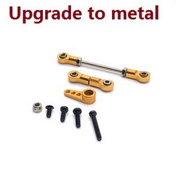 Shcong Wltoys XK 284131 RC Car accessories list spare parts steering rod + servo rod + servo arm (Metal Gold)