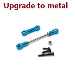 Shcong Wltoys K969 K979 K989 K999 P929 P939 RC Car accessories list spare parts steering rod + servo rod (Metal Blue) - Click Image to Close